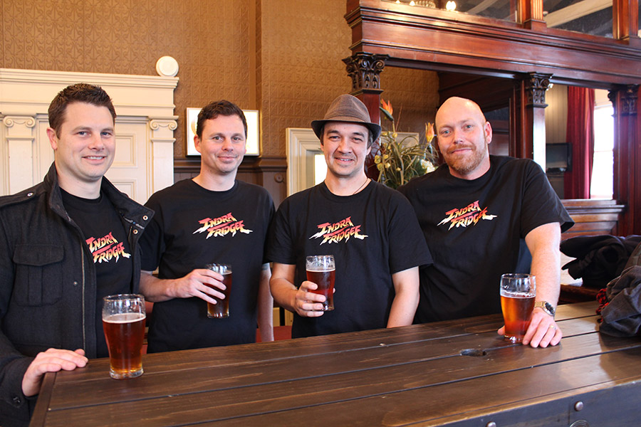 Me and the boys at the launch of our very first beer on to the market.